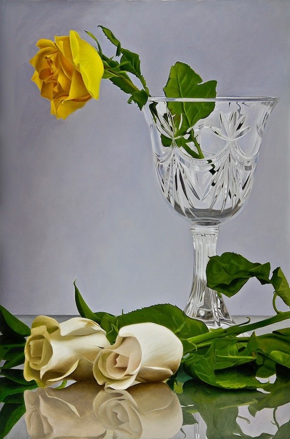 CrystalGoblet&YellowRose