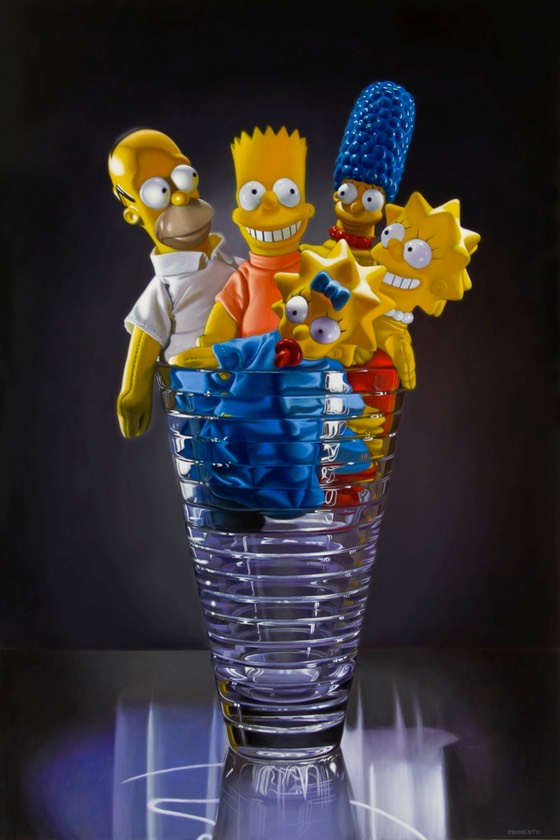 Simpsons In Crystal Vase