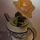 Single Rose w-Teapot