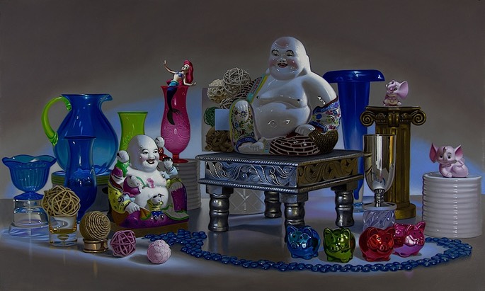 Two White Buddhas and Ariel